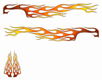 Hot Rod Flames - Copper & Gold - actual printable side and hood decal artwork for a custom 83 Silverado.