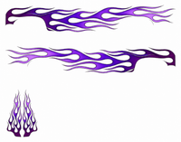 Hot Rod Flames - Purple Reign - actual printable side and hood decal artwork for a custom 83 Silverado.