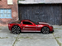 Red Hot Wheels 11 Corvette Grand Sport Treasure Hunt loose car, right side view