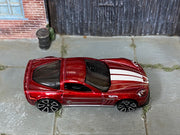 Red Hot Wheels 11 Corvette Grand Sport Treasure Hunt loose car, top view