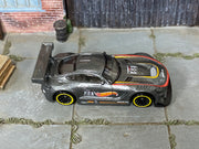 Hot Wheels '16 Mercedes-AMG GT3 metallic dark gray number 68, top view