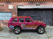 1997 Hot Wheels Range Rover pearl magenta Biff Bam Boom loose truck, left-side view