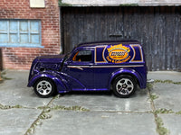 2000 Hot Wheels Anglia Panel Truck purple Jonathan's Express Delivery loose truck, left-side view