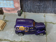 2000 Hot Wheels Anglia Panel Truck purple Jonathan's Express Delivery loose truck, top view