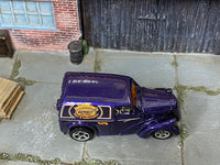 2000 Hot Wheels Anglia Panel Truck purple Jonathan's Express Delivery loose truck, top view