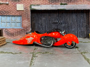 Hot Wheels 2000 Blast Lane orange left-side view