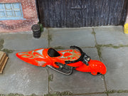 Hot Wheels 2000 Blast Lane orange top view
