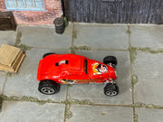 2002 Hot Wheels Sooo Fast red Spares 'N Strikes loose car, top view