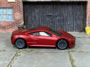 2005 Hot Wheels B Engineering Edonis metalflake dark red H9085 loose car, left-side view