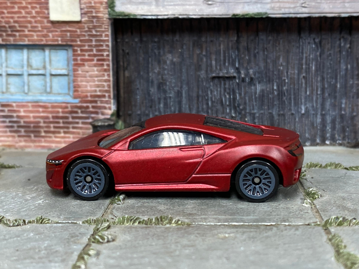 2005 Hot Wheels B Engineering Edonis metalflake dark red H9085 loose car, right-side view