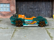 2011 Hot Wheels Open Road-ster green Track Stunts loose car, right-side view