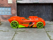 Hot Wheels 2012 Yur So Fast orange Mystery Models left-side view