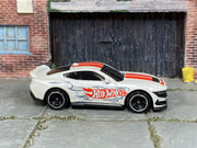 Hot Wheels 2018 2015 Ford Mustang GT white Borla left-side view