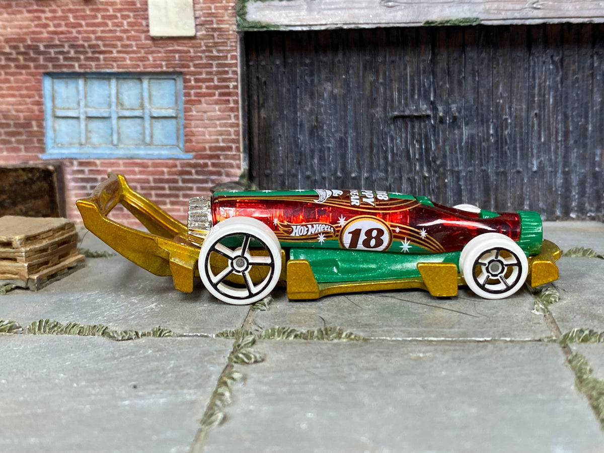 2018 Hot Wheels Carbonator Happy New Year DWC10 loose car, right-side view