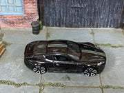 2019 Hot Wheels Aston Martin DBS black HW Exotics loose car, top view