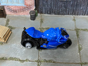 Hot Wheels 2019 Ducati 1199 Panigale blue Ducati Corse top view