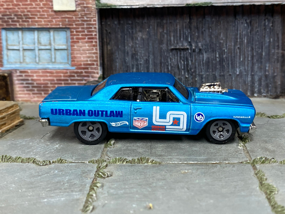 2020 Hot Wheels '64 Chevy Chevelle SS Urban Outlaw blue loose car, right-side view