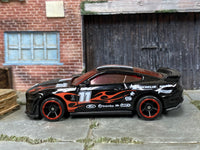 Hot Wheels 2020 Ford Mustang Shelby GT500 black number 11, left side view