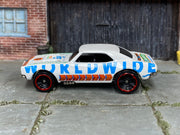 2021 Hot Wheels '67 Camaro Worldwide Optimism white loose car, newly received unit left-side view