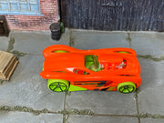 Hot Wheels 2021 Nitro Doorslammer orange Glow in the Dark top view