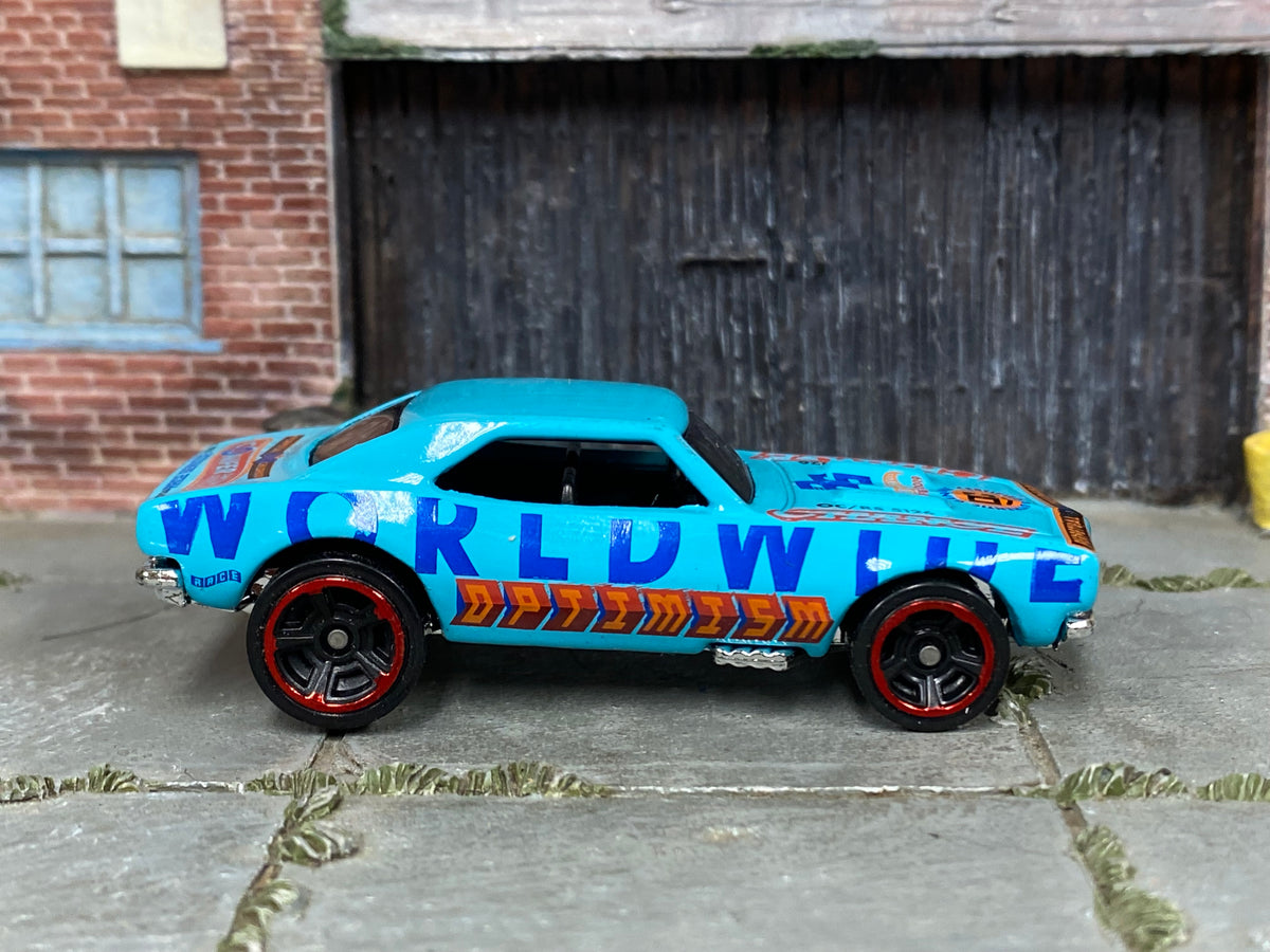 2022 Hot Wheels '67 Camaro Race Team Blue number 67 loose car, right-side view