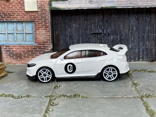 2023 Hot Wheels '99 Honda Civic Type R Championship White Chasing JS loose car, right-side view