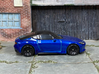 Hot Wheels 2023 Nissan Z dark blue left-side view