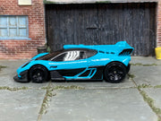 2024 Hot Wheels Czinger 21C Blue My Mind loose car, left-side view