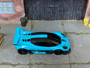 2024 Hot Wheels Czinger 21C Blue My Mind loose car, top view