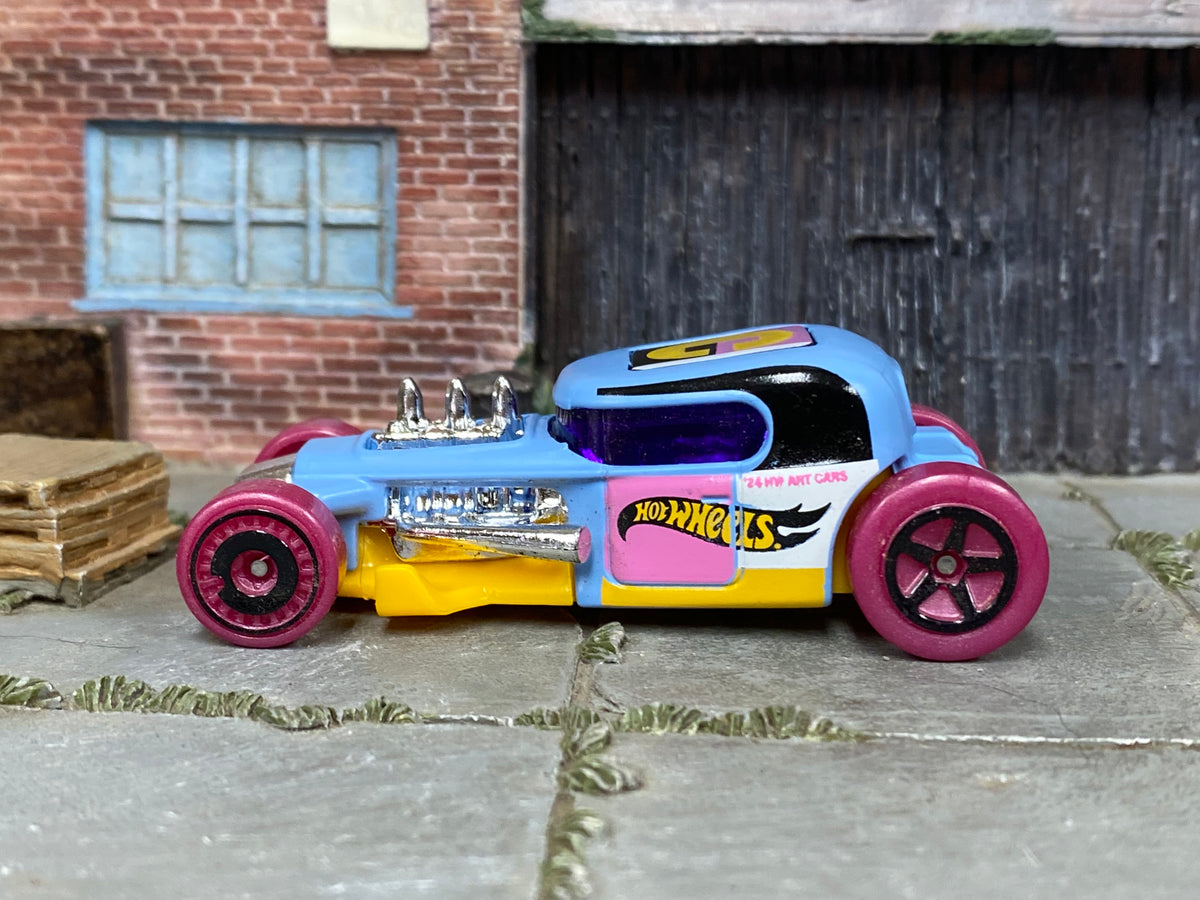 Hot Wheels 2024 Mod Rod HW Art Cars baby blue right-side view
