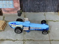 Hot Wheels 2024 Rockin' Railer light blue top view