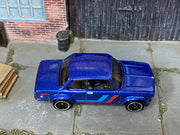 2025 Hot Wheels BMW 2002 metalflake blue JBB61 loose car, top view