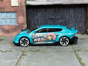 Hot Wheels 2025 Custom Kia EV6 pearl teal left-side view