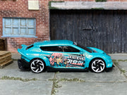 Hot Wheels 2025 Custom Kia EV6 pearl teal right-side view
