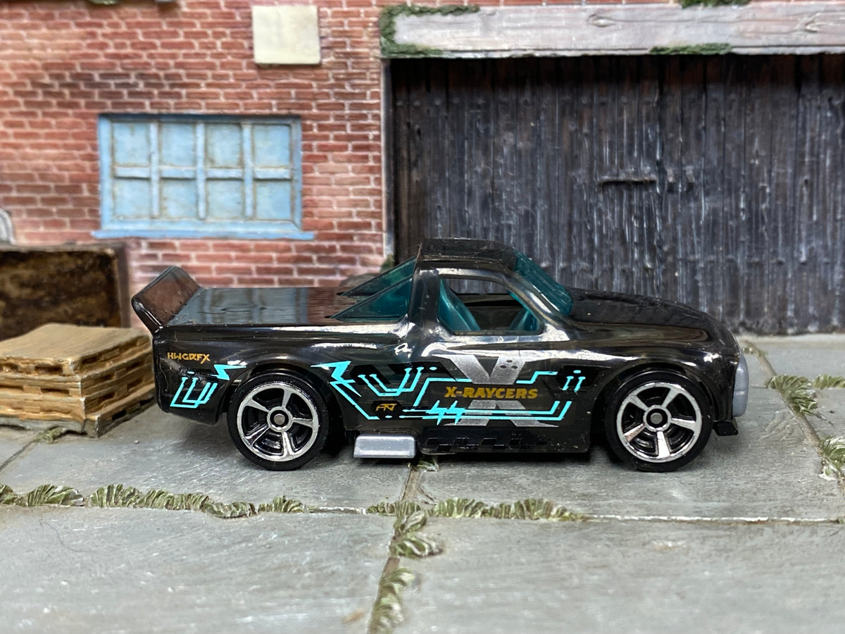 2025 Hot Wheels Draftnator transparent black HYX67 loose truck, right-side view