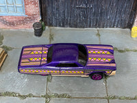 2025 Hot Wheels Layin' Lowrider metalflake purple Celebration Racers JBB37 loose car, top view