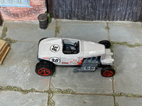 2025 Hot Wheels Max Steel light gray number 38 loose car, top view