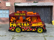Hot Wheels 2025 Quick Bite Fuego Fajitas maroon left-side view