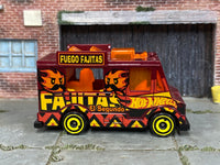 Hot Wheels 2025 Quick Bite Fuego Fajitas maroon left-side view