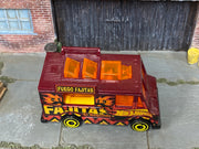 Hot Wheels 2025 Quick Bite Fuego Fajitas maroon top view