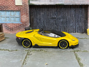 2026 Hot Wheels '16 Lamborghini Centenario Roadster Giallo Orion JJH80 loose car, right-side view