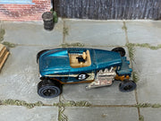 Hot Wheels 2026 Max Steel teal HW Hot Rods top view