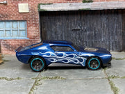 2026 Hot Wheels Muscle Bound dark blue HW Torque JKG14 loose car, left-side view