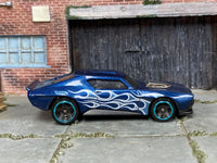 2026 Hot Wheels Muscle Bound dark blue HW Torque JKG14 loose car, left-side view