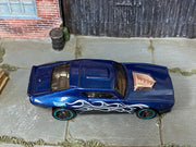 2026 Hot Wheels Muscle Bound dark blue HW Torque JKG14 loose car, top view