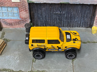 Hot Wheels '21 Ford Bronco metallic yellow number 2, top view
