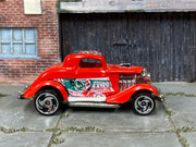 Hot Wheels 3-Window 34 red Sumo Samo wrestler graphics, right side view