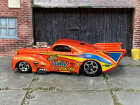 Hot Wheels '41 Willys orange Wild Willy, left side view