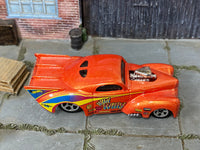 Hot Wheels '41 Willys orange Wild Willy, top view