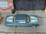 Hot Wheels '64 Impala metallic teal loose car — top view